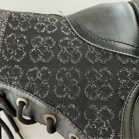 Daisy Fuentes Women's Black Combat Boots Size 11 - Picture 8 of 9
